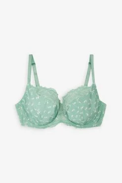 Next Green Print DD+ Non Pad Full Cup Bra -Next shop D85 672s5 scaled