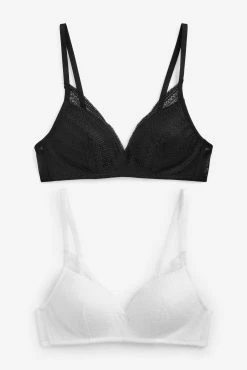 Next Black/White Light Pad Non Wire Lace Bras 2 Pack -Next shop M23572s5 scaled