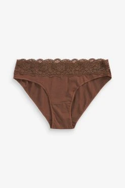 Next Lace Trim Cotton Blend Knickers 4 Pack -Next shop M35410s6 scaled