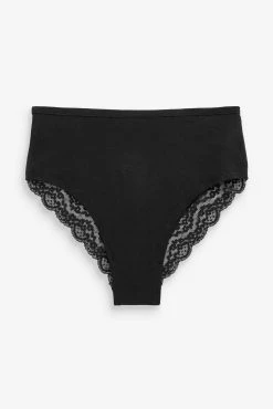Next Lace Trim Cotton Blend Knickers 4 Pack 9 Next Lace Trim Cotton Blend Knickers 4 Pack -Next shop M48209s5 scaled