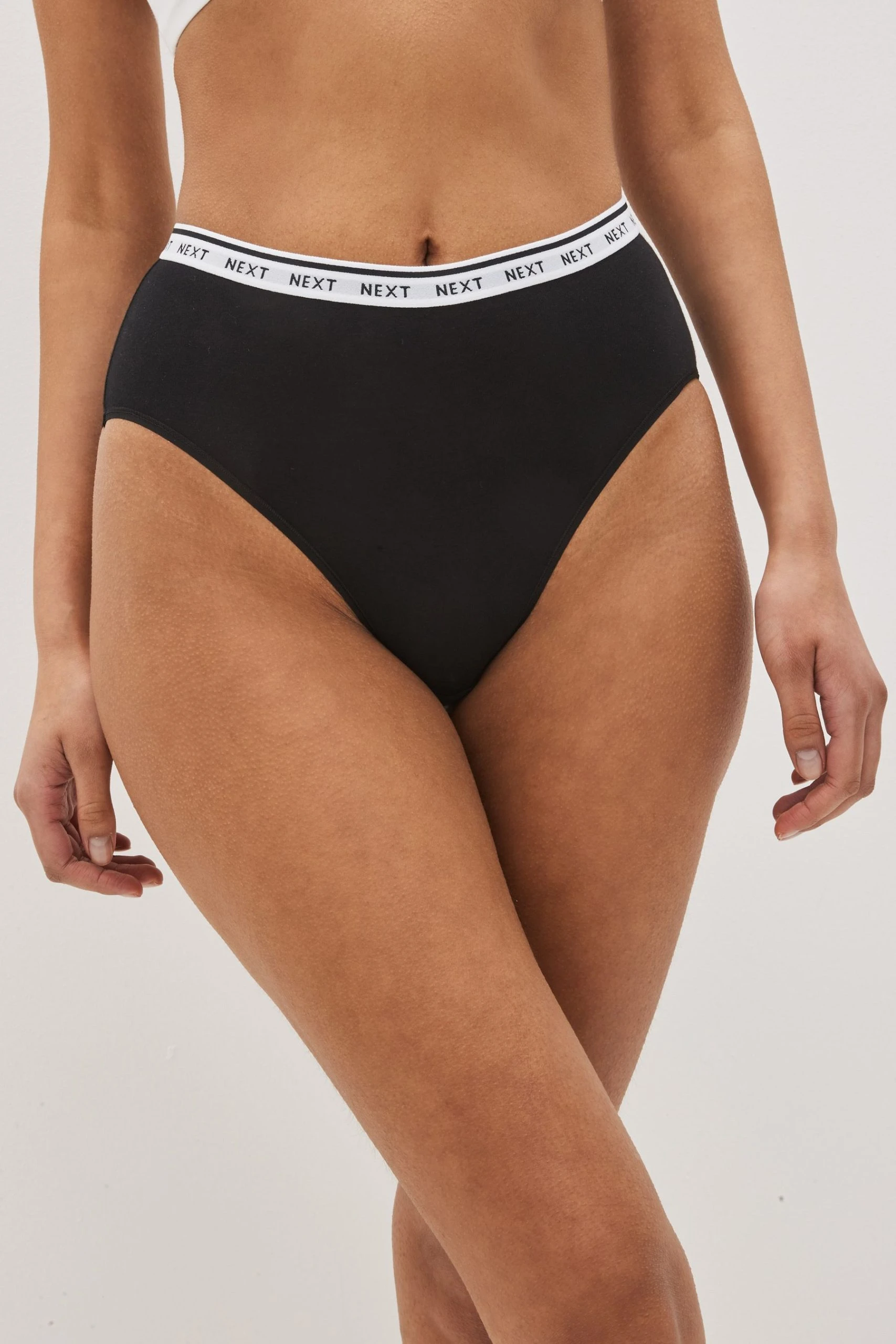 Next Cotton Rich Logo Knickers 4 Pack 3 Next Cotton Rich Logo Knickers 4 Pack - Image 3