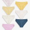 Next Lace Trim Cotton Blend Knickers 7 Pack