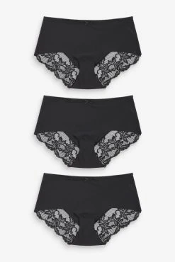 Next No VPL Lace Back Briefs 3 Pack