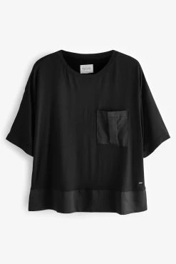 Next Black Jersey Pyjamas With Satin Trims -Next shop M95404s3 scaled