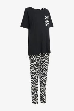 Next Black/White Maternity Cotton Short Sleeve Pyjamas -Next shop M95612s7 scaled