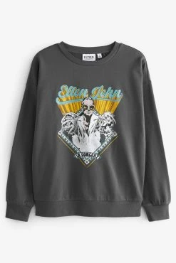 Next Charcoal Grey Elton John Licence Sweatshirt -Next shop T11 308s4 scaled