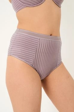 Next Lilac Purple/Cream Stripe High Waist Knickers 2 Pack -Next shop T48 778s3 scaled
