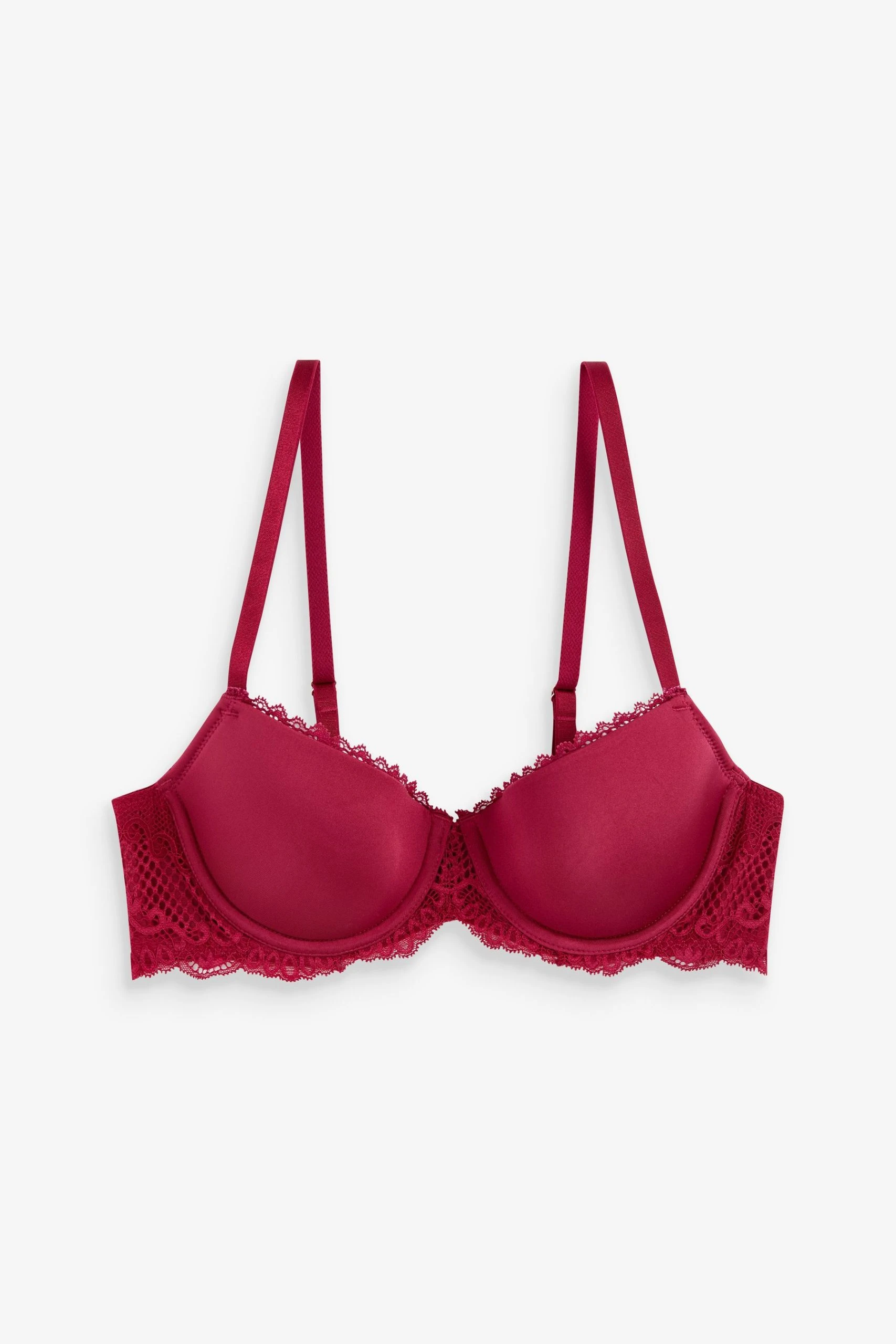 Next Microfibre And Lace Smoothing Padded Balcony Bra 6 Next Microfibre And Lace Smoothing Padded Balcony Bra - Image 6