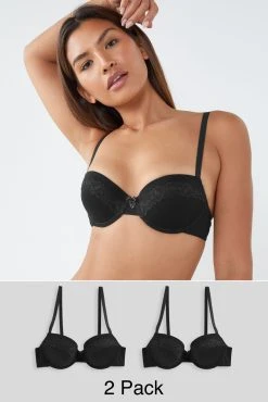 Next Cotton Blend Bras 2 Pack