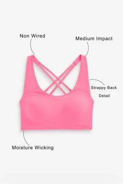 Next Strappy Back Medium Impact Sports Bra -Next shop T98996s5 scaled