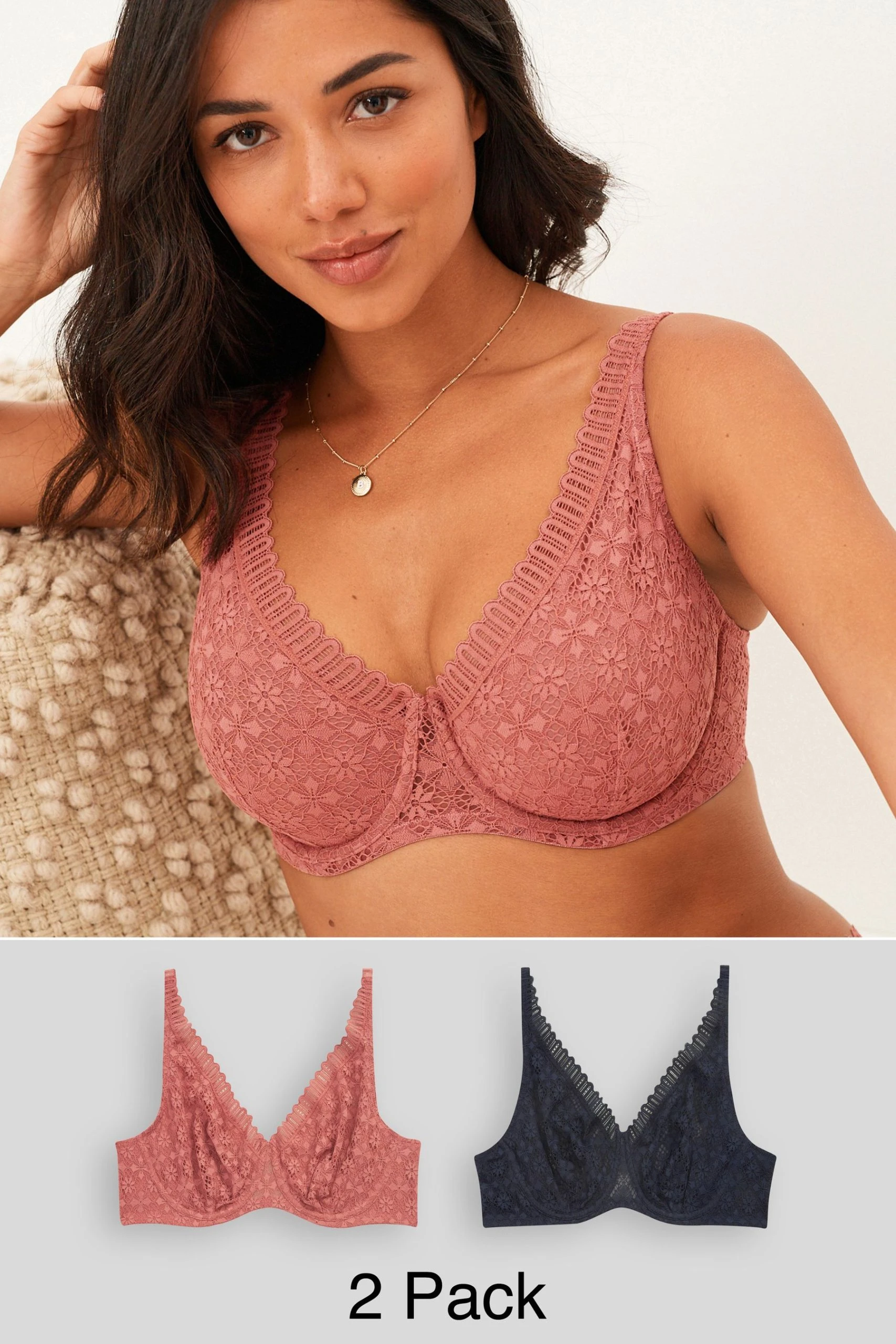 Next Geo Lace Bras 2 Pack 1 Next Geo Lace Bras 2 Pack