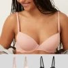 Next Black/Pink Rib And Lace Bras 2 Pack
