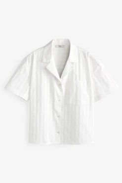 Next White Luxe Premium Cotton Pyjama Short Set 16 Next White Luxe Premium Cotton Pyjama Short Set -Next shop U15763s8 scaled