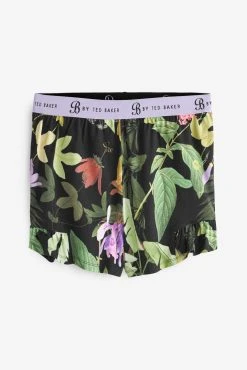 Next Black And Lilac Floral B By Ted Baker Cotton Jersey Shorts Set -Next shop U16906s10 scaled