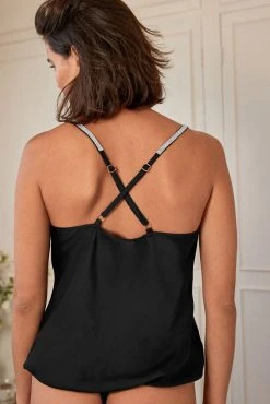 Next Black Sparkle Straps Cowl Neck Satin Bodysuit With Sparkle Straps -Next shop U23 855s3 scaled