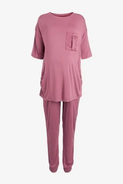 Next Pink Maternity Jersey Pyjamas With Satin Trims 16 Next Pink Maternity Jersey Pyjamas With Satin Trims -Next shop U26293s8 scaled