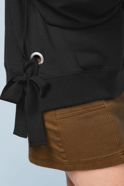 Next Black Eyelet Feature Sweat Top -Next shop U34046s4 scaled