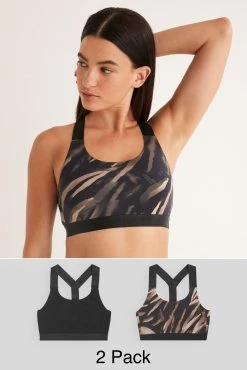Next Active Sports Low Impact Crop Tops 2 Pack