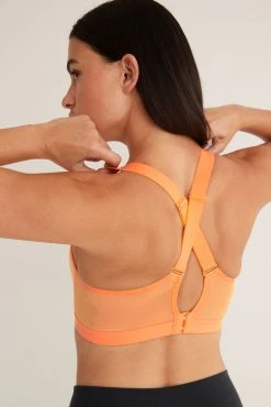 Orange/Black Next Active Sports High Impact Crop Tops 2 Pack -Next shop U54 197s6 scaled