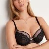 Next Black Trapped Lace Smooth Bra