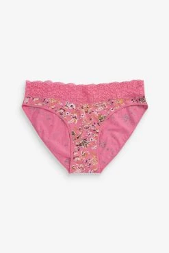 Next Lace Trim Cotton Blend Knickers 4 Pack 8 Next Lace Trim Cotton Blend Knickers 4 Pack -Next shop U70414s3 scaled