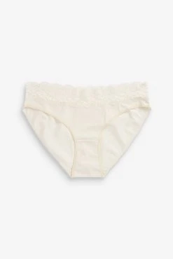 Next Lace Trim Cotton Blend Knickers 4 Pack 9 Next Lace Trim Cotton Blend Knickers 4 Pack -Next shop U70414s4 scaled