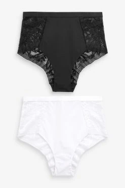 Next Microfibre & Lace Knickers 2 Pack