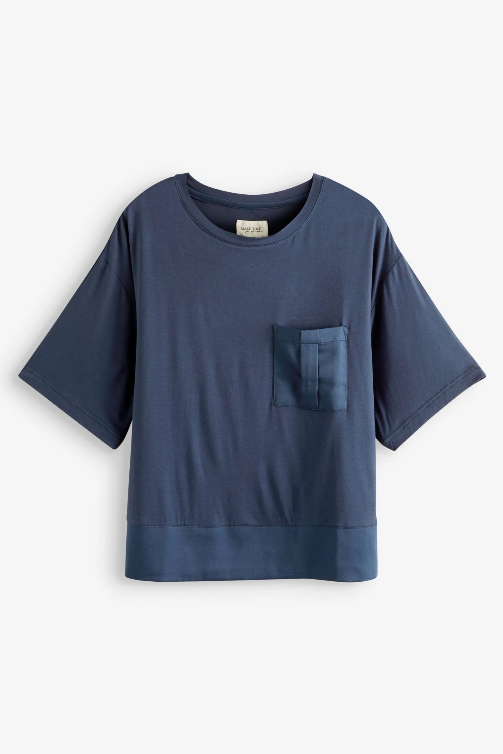 Next Navy Blue Pyjamas With Satin Trims 6 Next Navy Blue Pyjamas With Satin Trims - Image 6