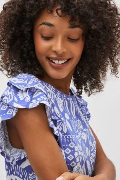 Next Cotton Pyjamas With Frill Sleeves -Next shop U81940s4 scaled