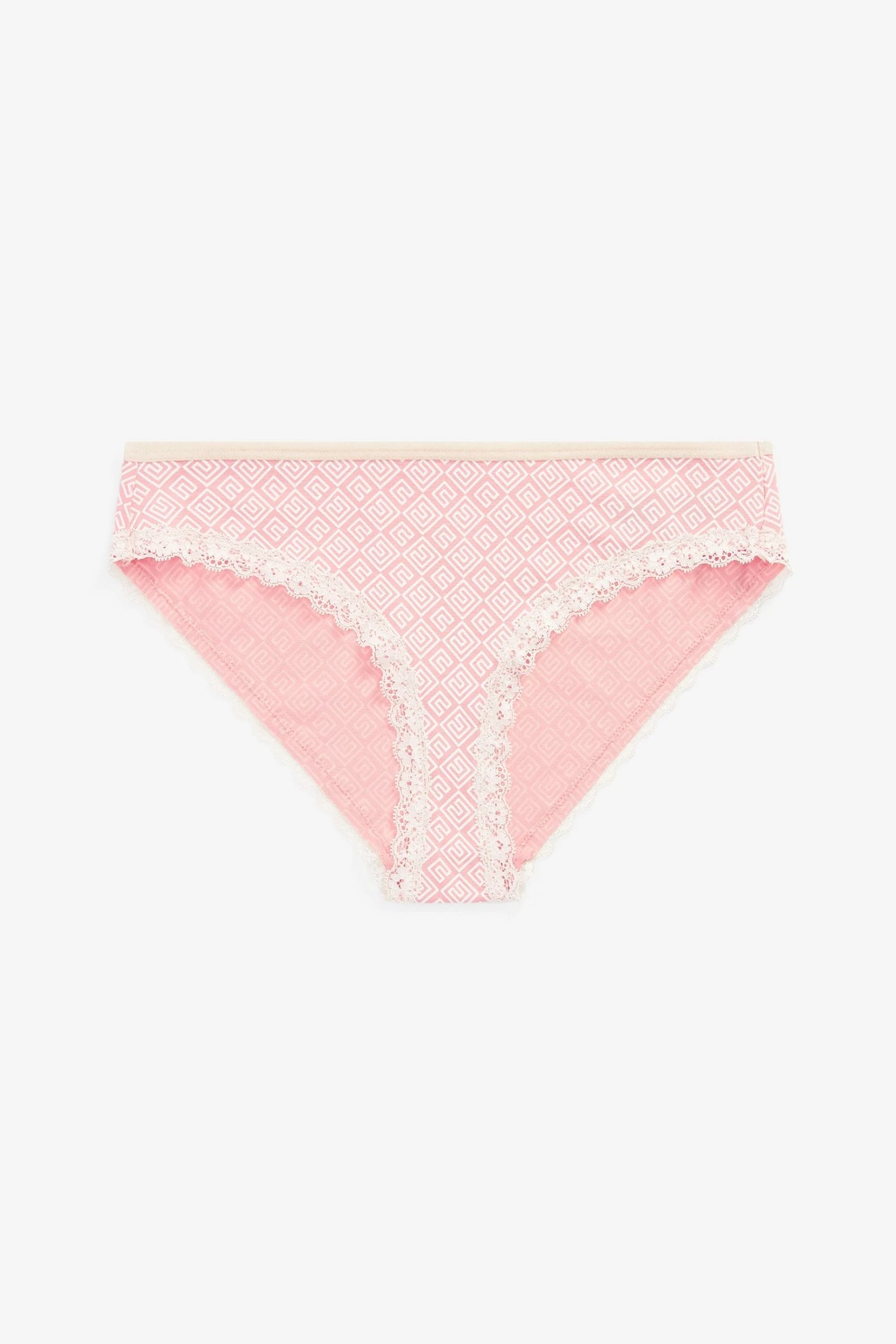 Next Lace Trim Cotton Blend Knickers 4 Pack 3 Next Lace Trim Cotton Blend Knickers 4 Pack - Image 3