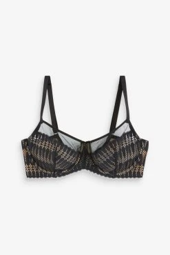 Next Black DD+ Geometric Lace Minimising Full Cup Bra 13 Next Black DD+ Geometric Lace Minimising Full Cup Bra -Next shop U89 247s7 scaled