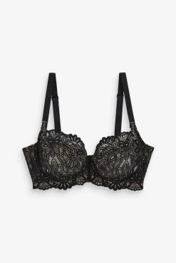 Next Black DD+ Floral Lace Light Padded Balcony Bra -Next shop U89 259s5 scaled