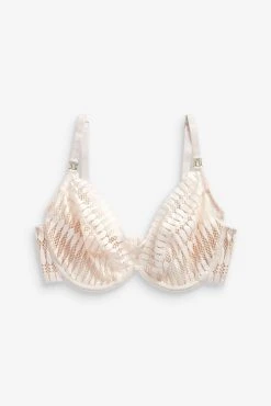 Next Graphic Lace Non Pad Plunge Bra -Next shop U89 262s5 scaled