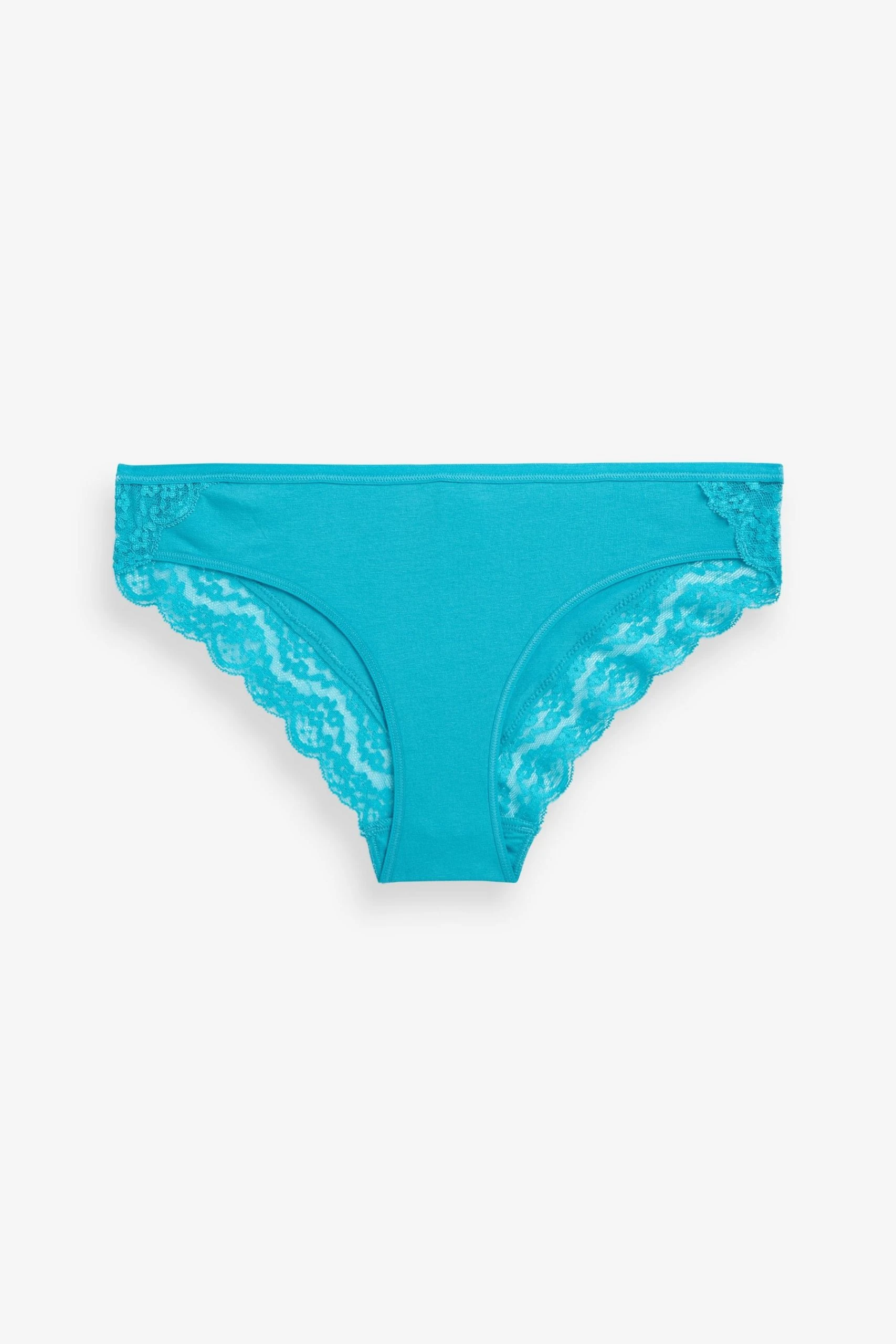 Next Lace Trim Cotton Blend Knickers 4 Pack 3 Next Lace Trim Cotton Blend Knickers 4 Pack - Image 3