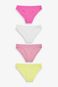 Next Cotton Rib Knickers 4 Pack